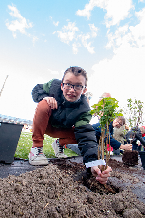 racontes-moi demain, plantation école Ovide Leroy, avril 2022